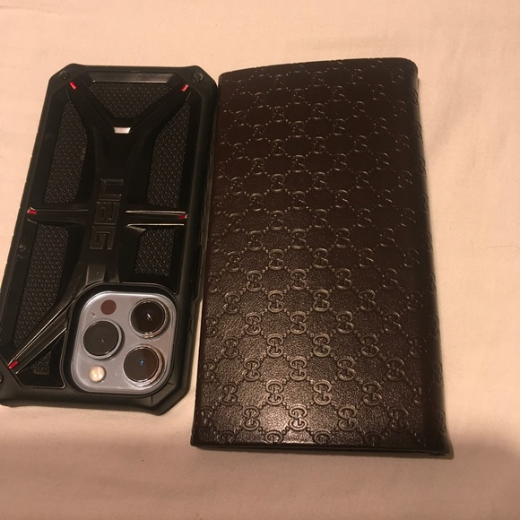 Gucci Triangle Logo Large Brown Leather Sunglass Case For Large Shades Triangle - Picture 2 of 16